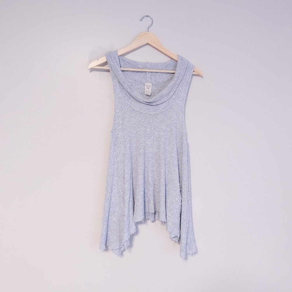 Free People Grey Knit Cowl Tank